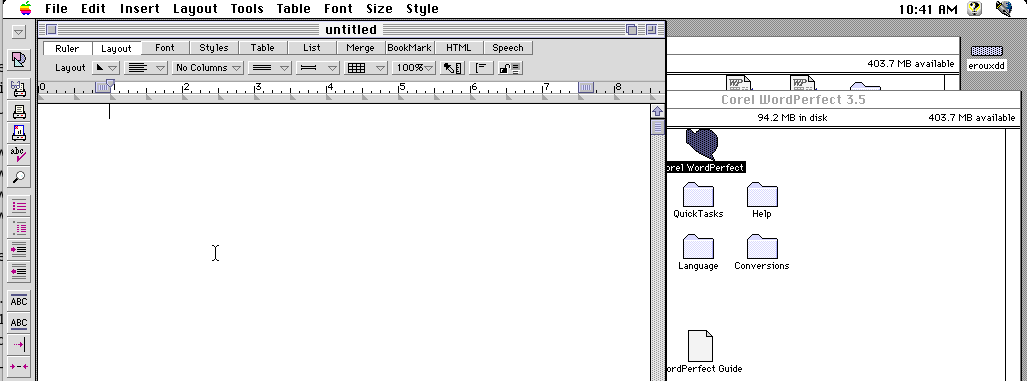 It is still possible to run Corel WordPerfect 3.5 thanks to the amazing preservation work of Internet Archive